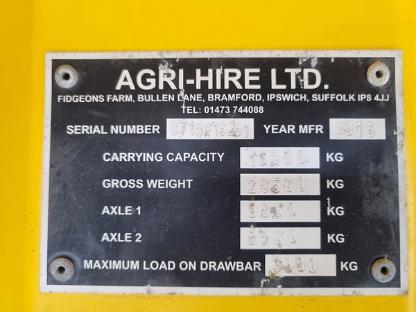 Chris Atkin & Son Ltd - Agri Hire 16t Bale Trailer